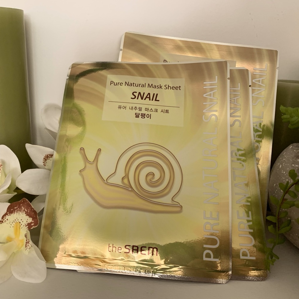 SAEM Korean Pure Natural Snail Sheet Face Masks